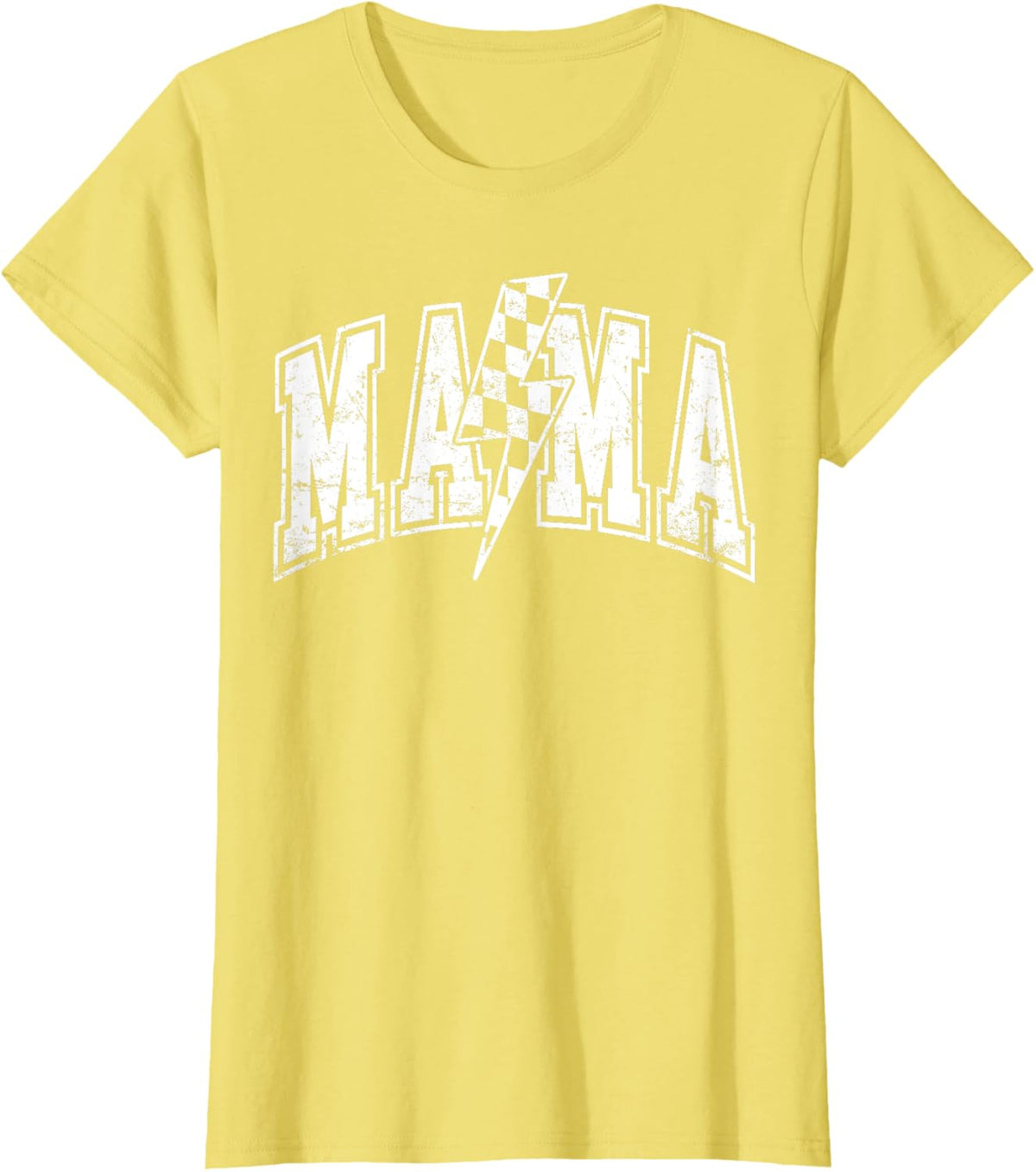 Mama Lightning Bolt Checkered Varsity Mom Women Mother's Day Mother Shirt