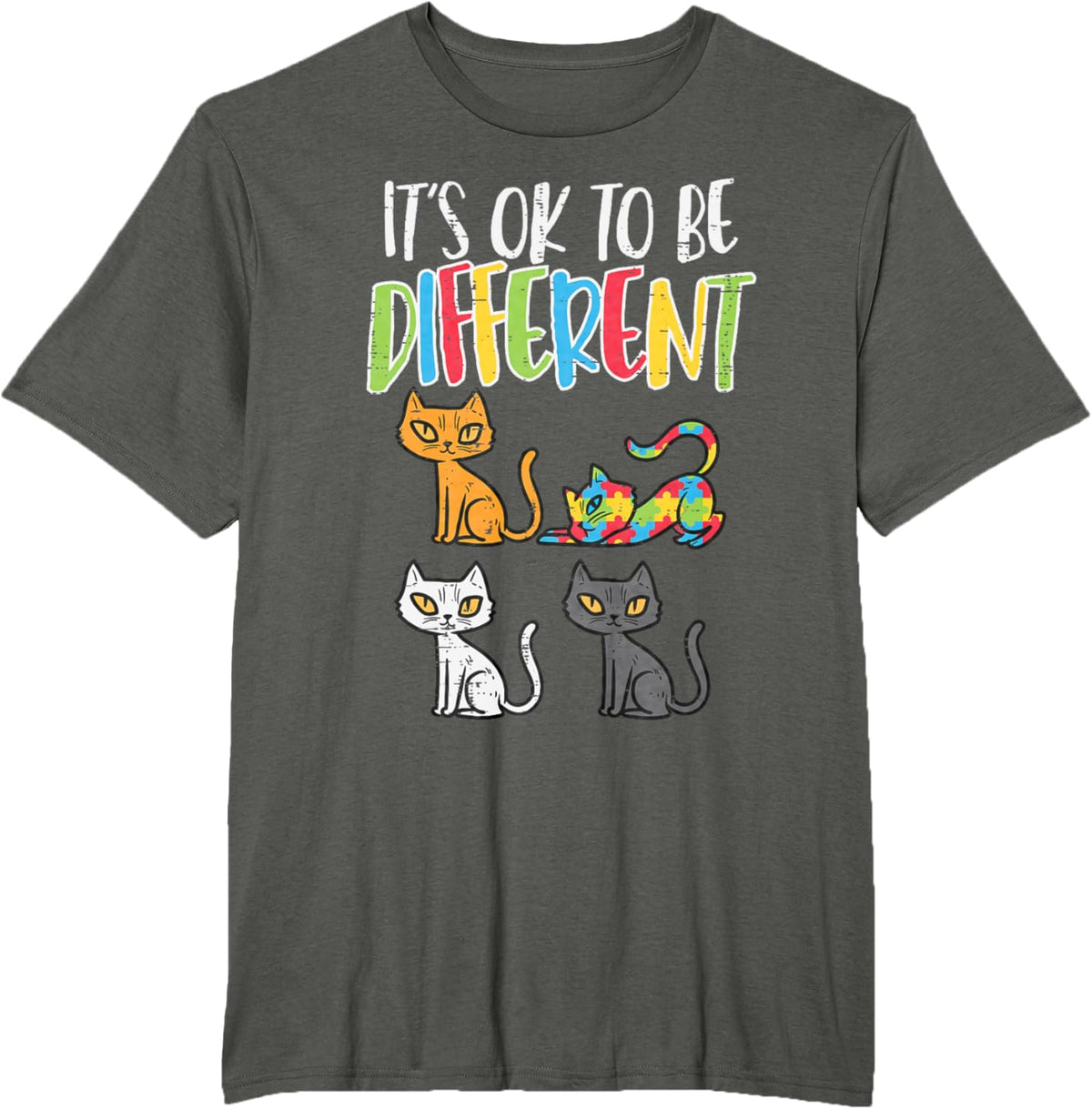 Its Ok To Be Different Cat Puzzle Cute Autism Awareness Kids