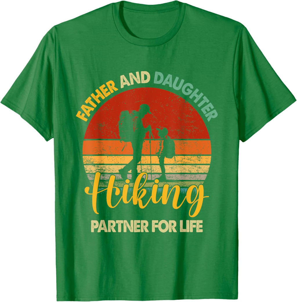 Retro Father Daughter Hiking Partner For Life Fathers Day