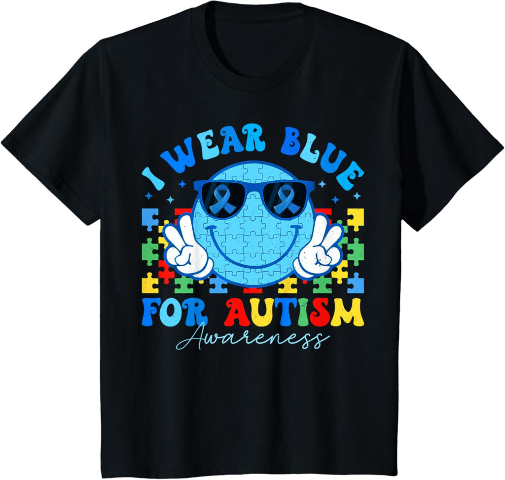I Wear Blue For Autism Awareness Month Teacher Kids Boys